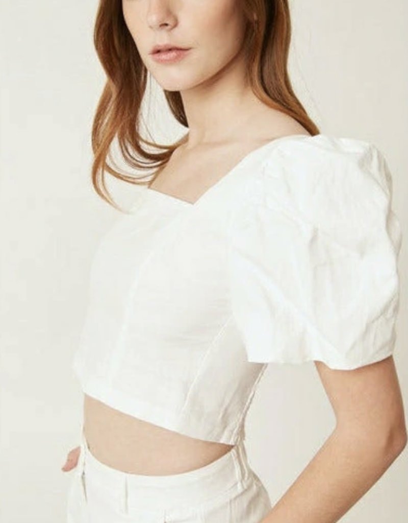 Doja Puff Sleeve Crop Top