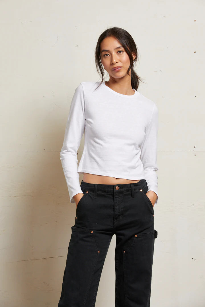 Jamie Recycled Cotton Long Sleeve Crew