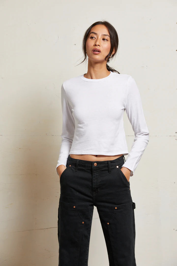 Jamie Recycled Cotton Long Sleeve Crew