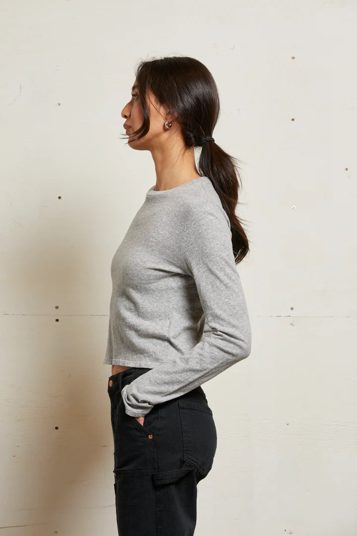 Jamie Recycled Cotton Long Sleeve Crew
