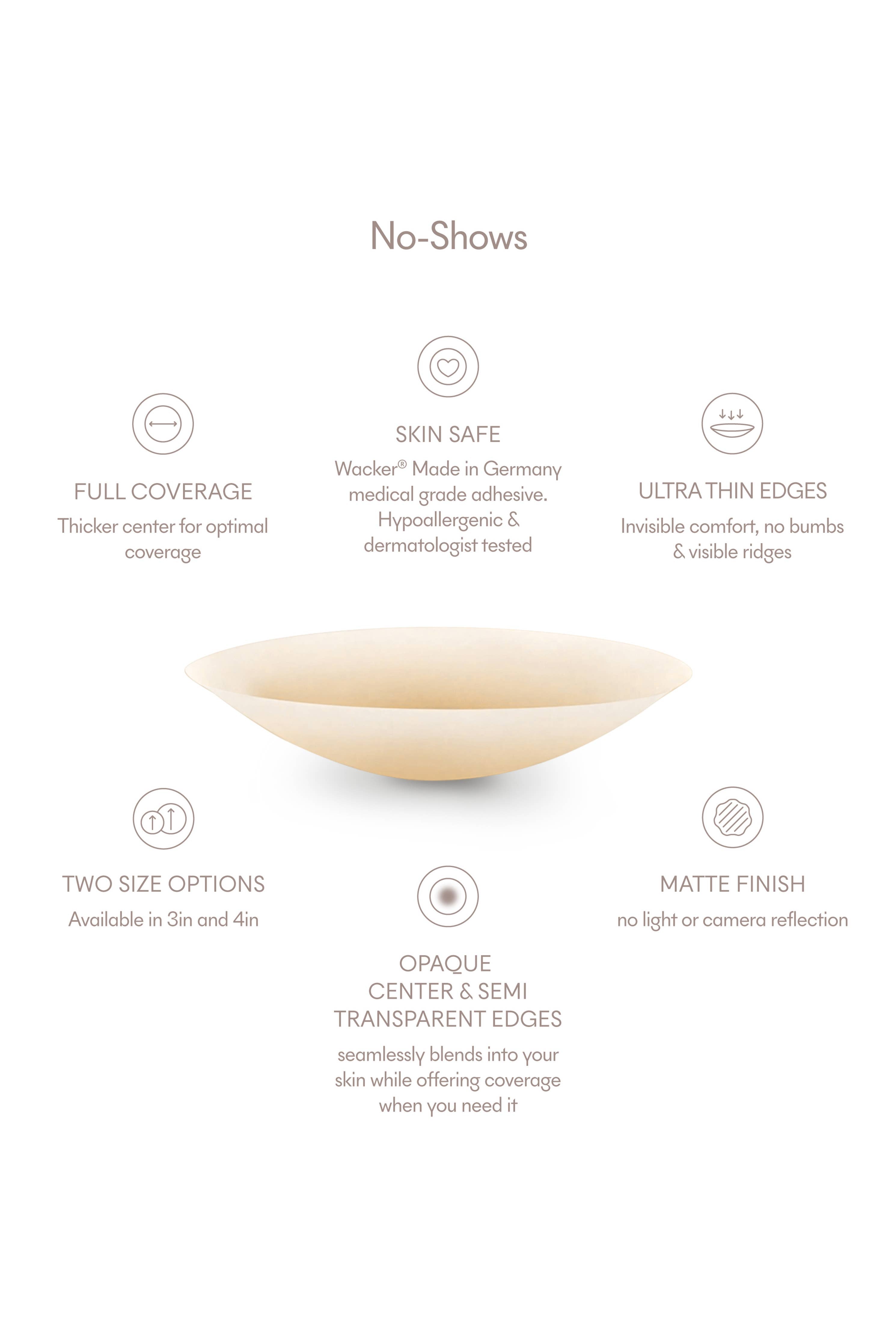 No-Show Reusable Nipple Covers 4 Inch