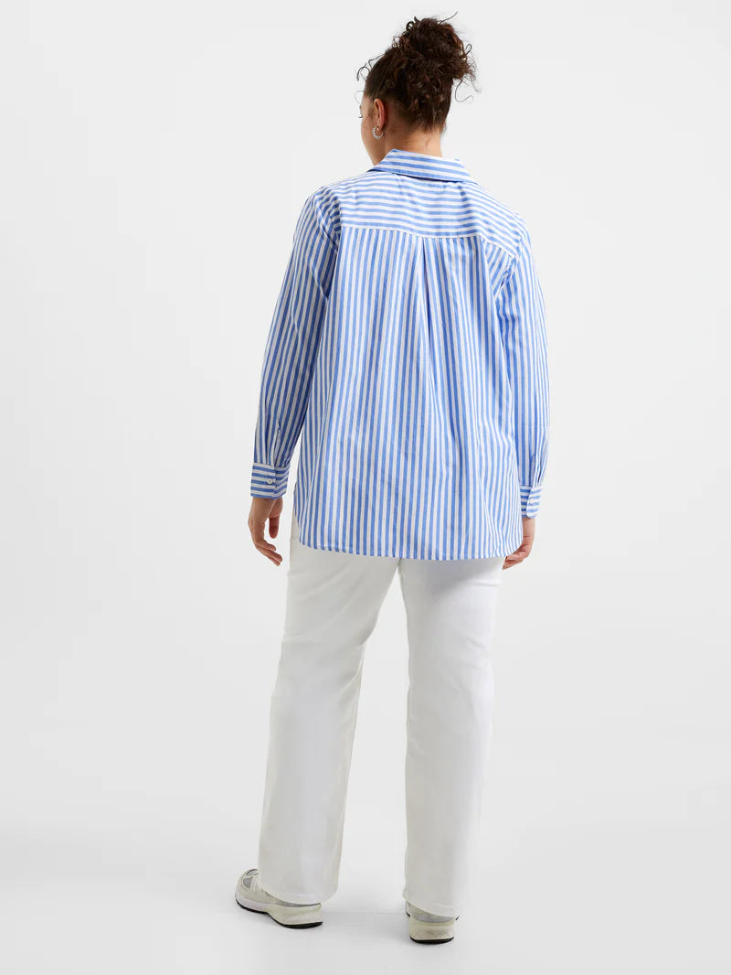 Striped Relaxed Pop Over Shirt