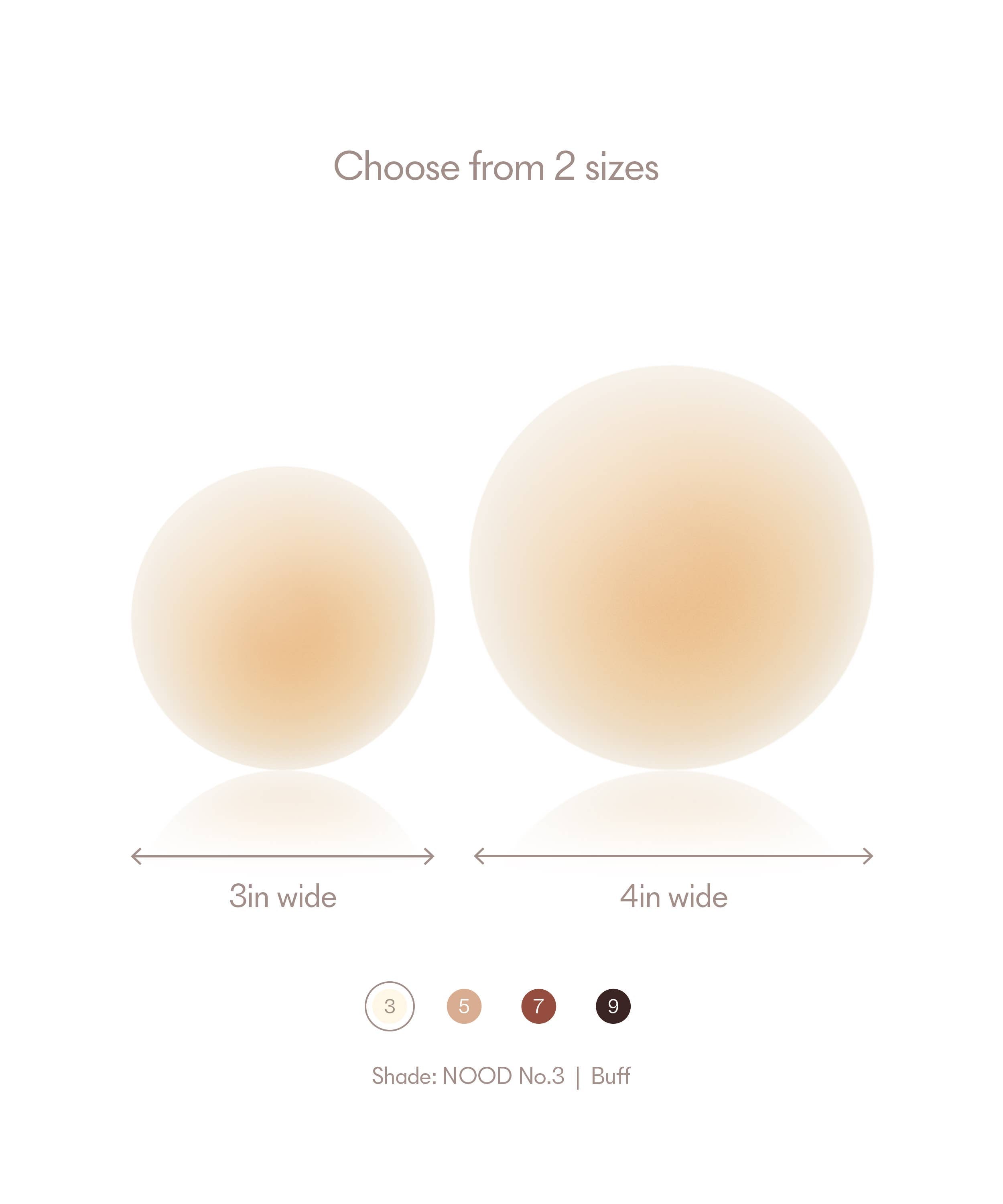 No-Show Reusable Nipple Covers 4 Inch