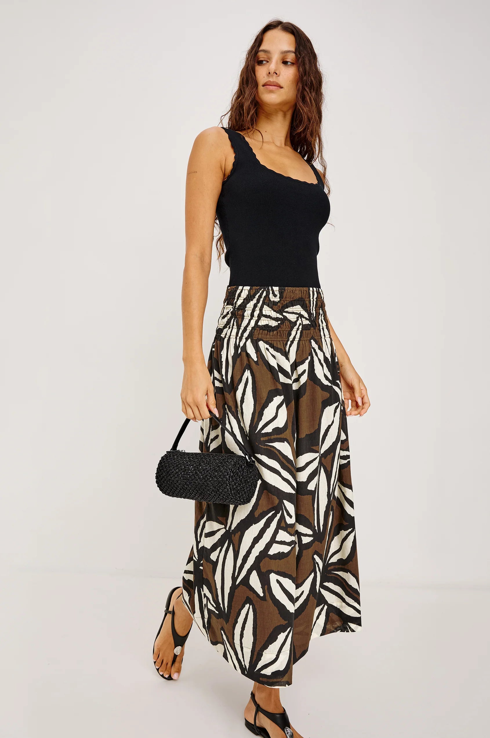 Alessa Cocoa Floral Skirt