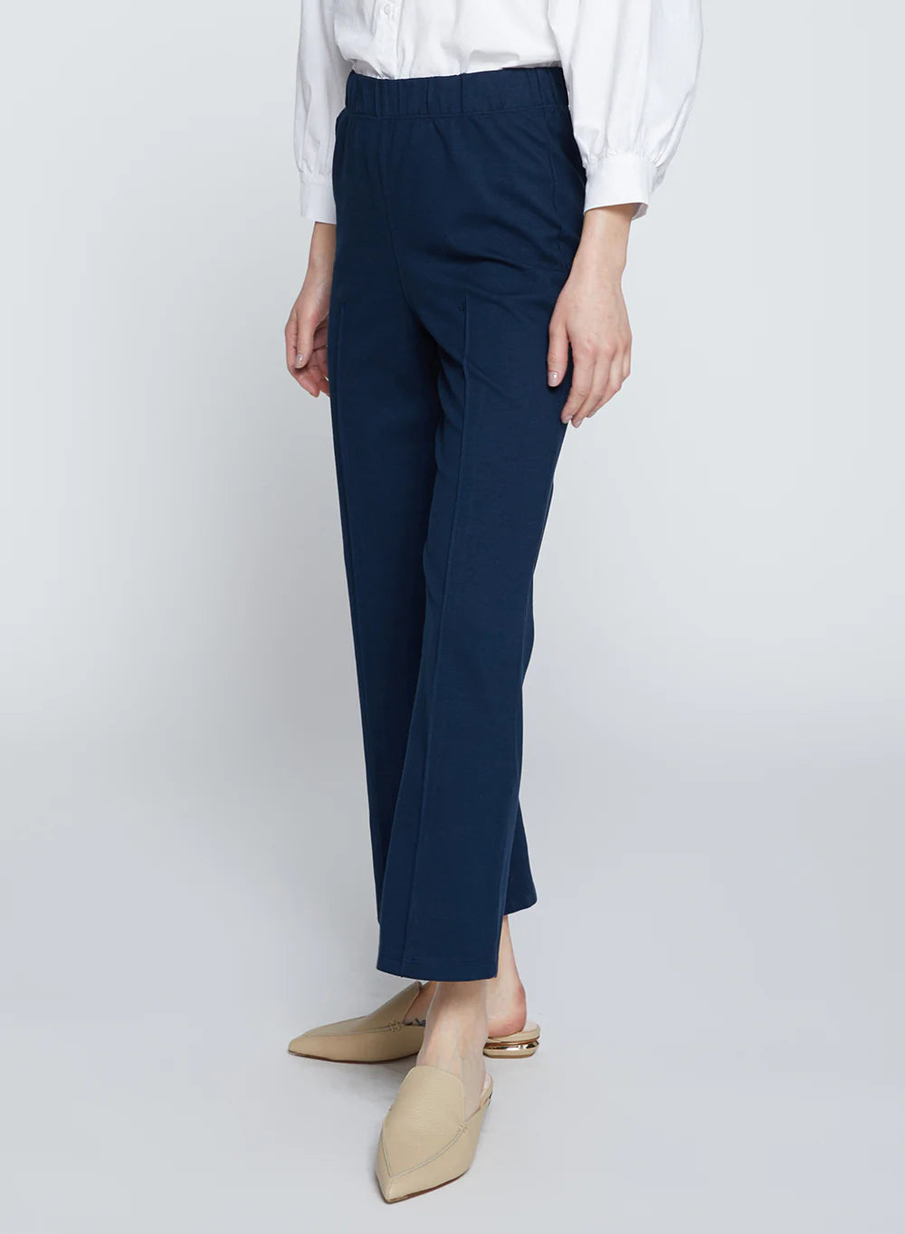 Ponte Cropped Kick Flare Pant