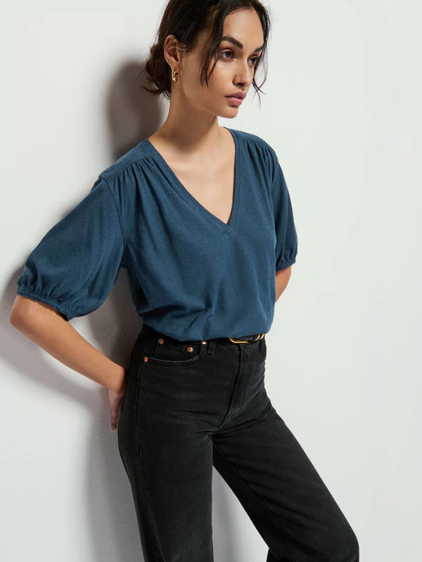 Edie Shirred Shoulder Top