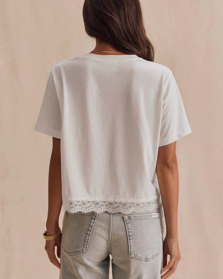 Lainey Lace Trim Short Sleeve Tee