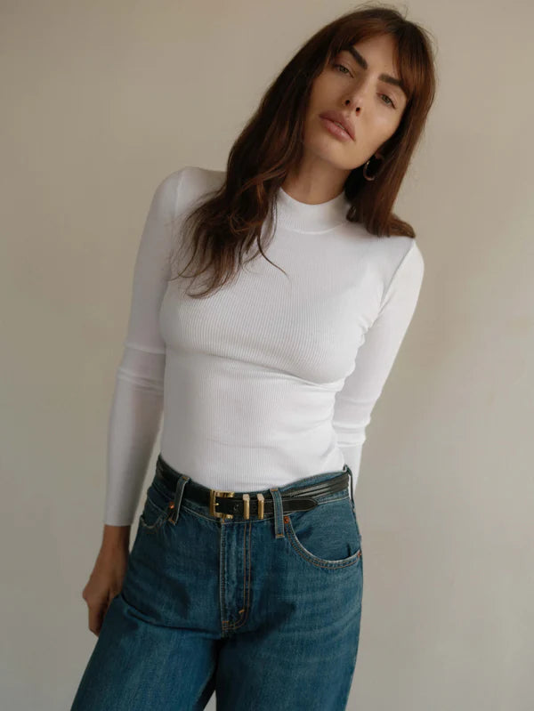 Gina Slim Mock Neck Long Sleeve