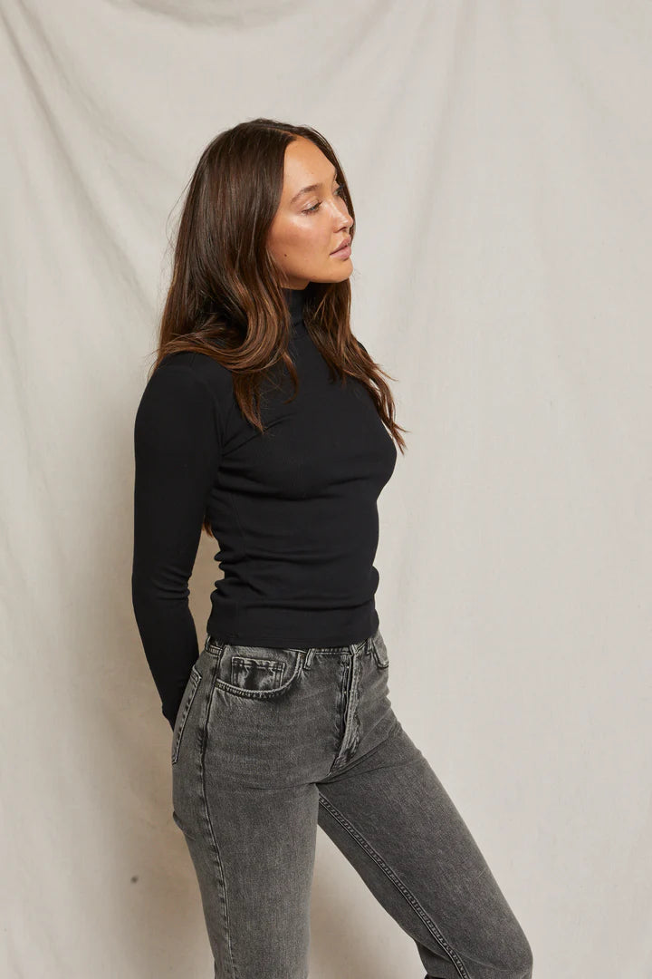 Hayden Cotton Rib Modal Turtleneck