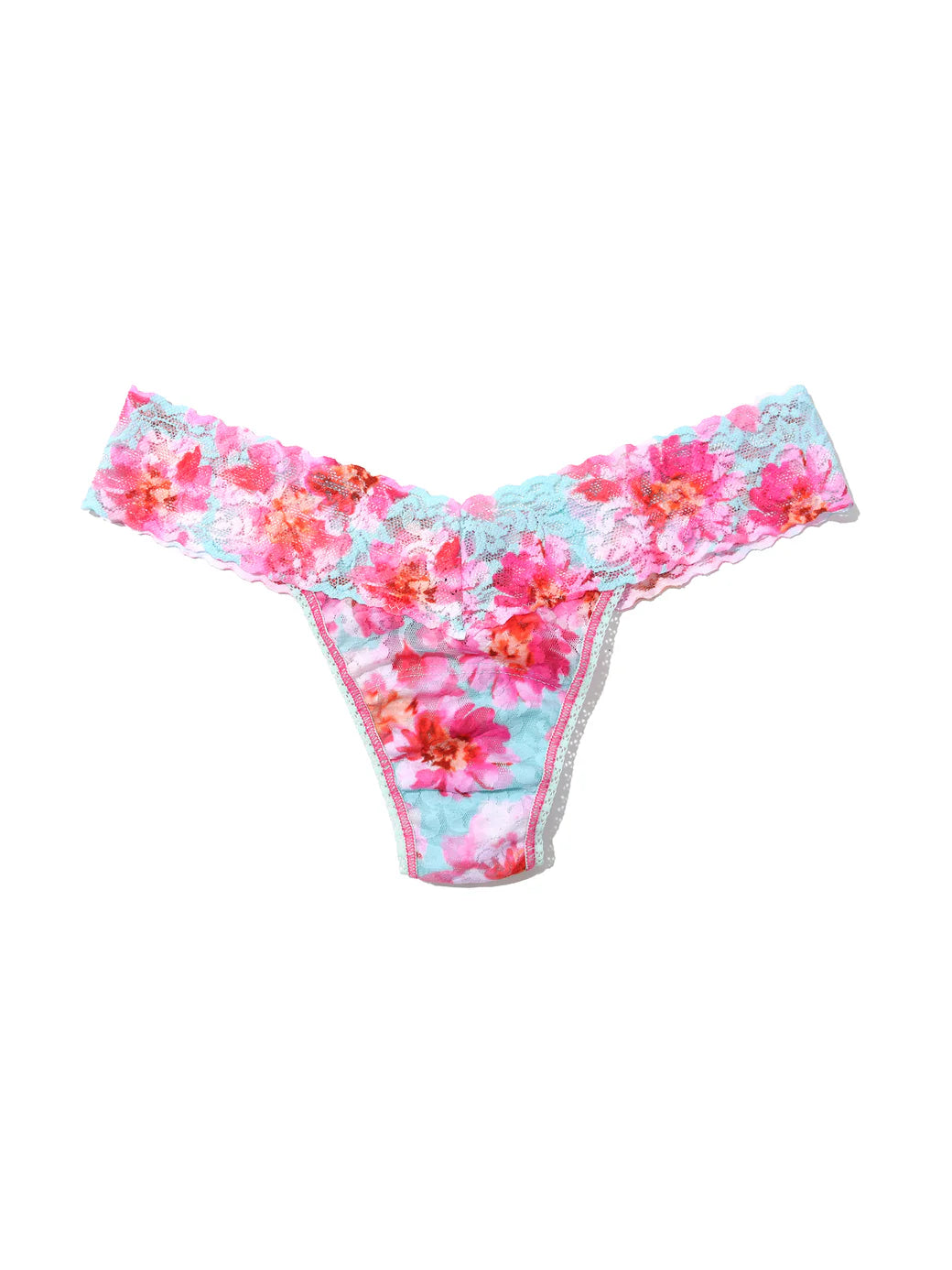 Printed Signature Lace Original Rise Thong
