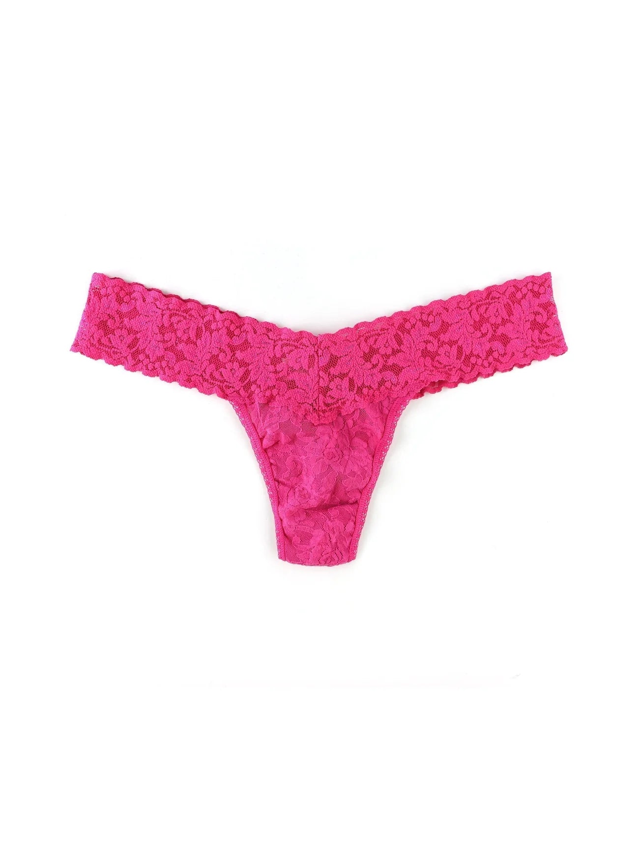 Signature Lace Original Rise Thong - Intuition Pink