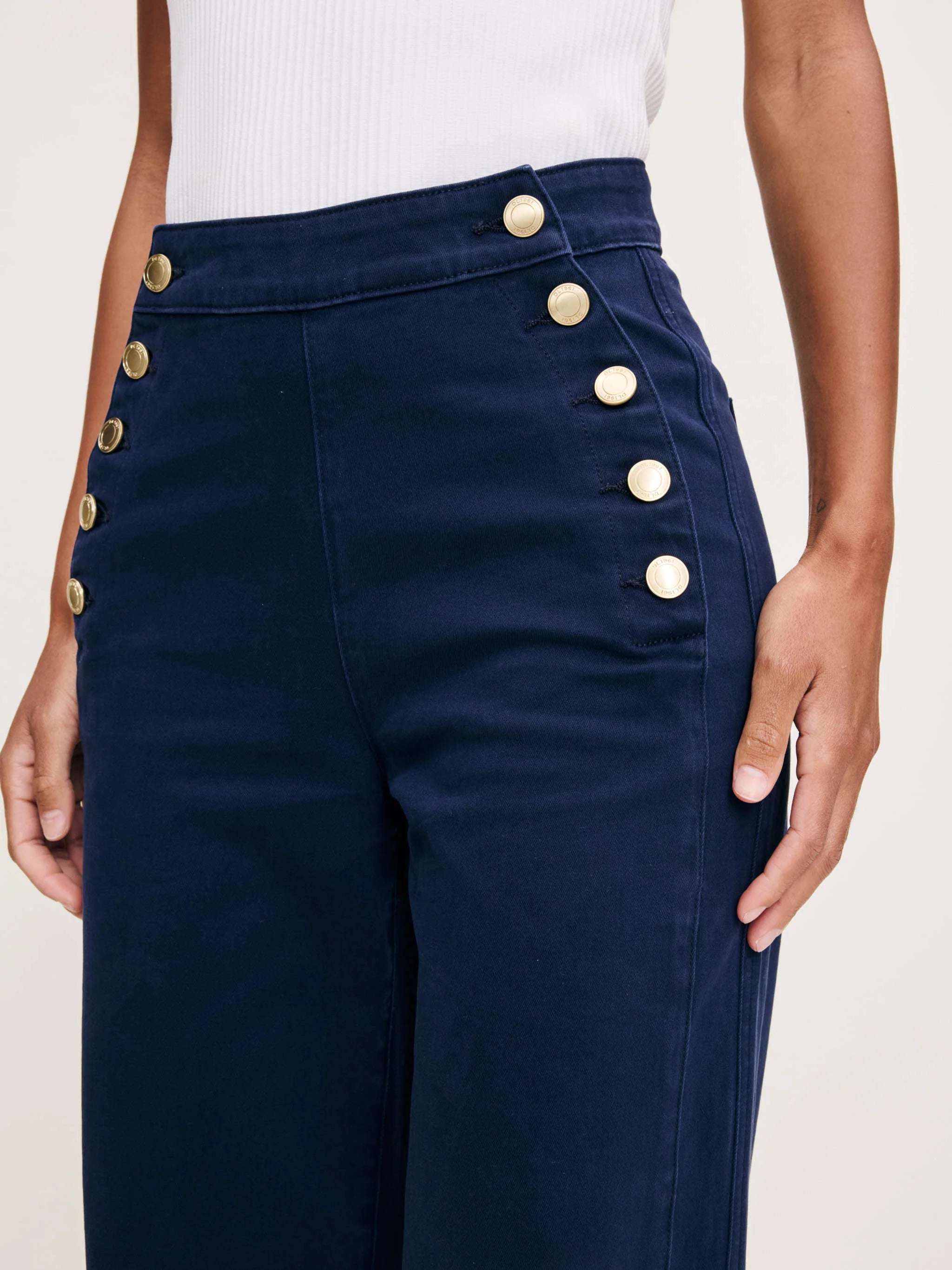 Hepburn Wide Leg High Rise Ankle