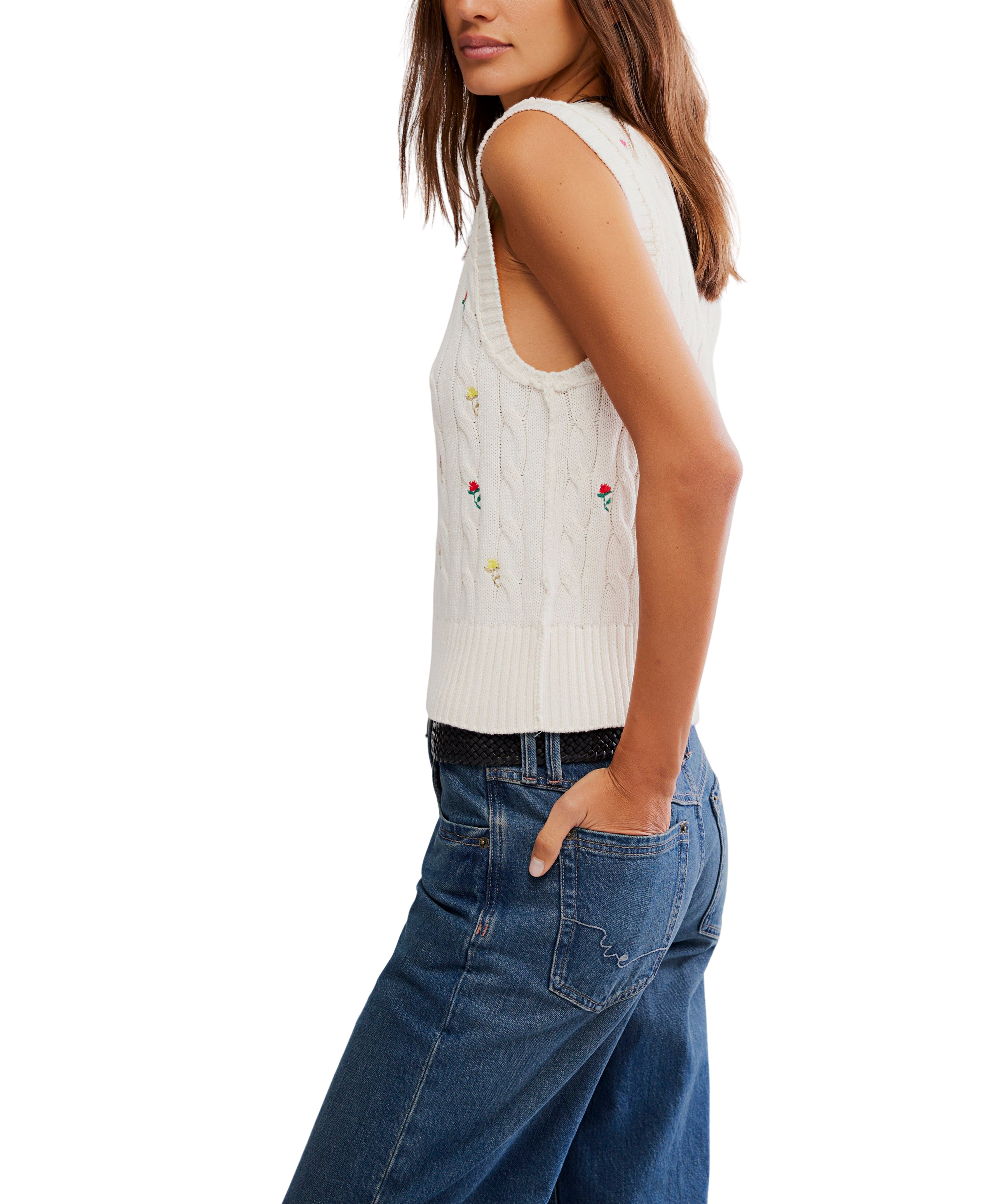 Plumeria Floral Vest