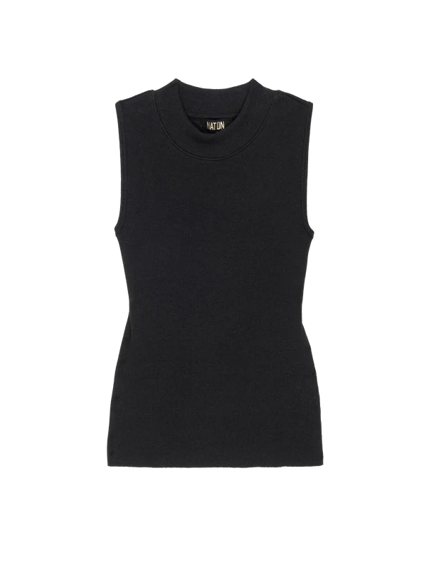 Joan Sleeveless Mock Neck
