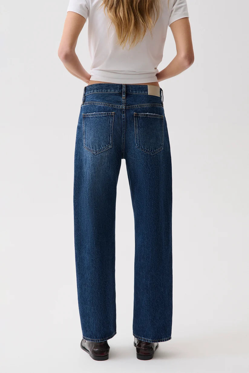 Lexi Mid Rise Bowed Straight Jean