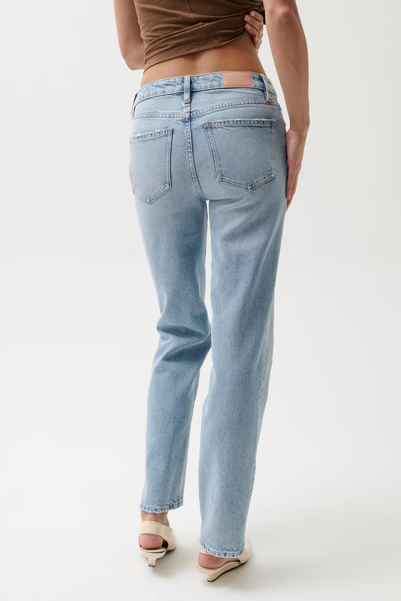 Aleks Mid Rise Straight Long Jean