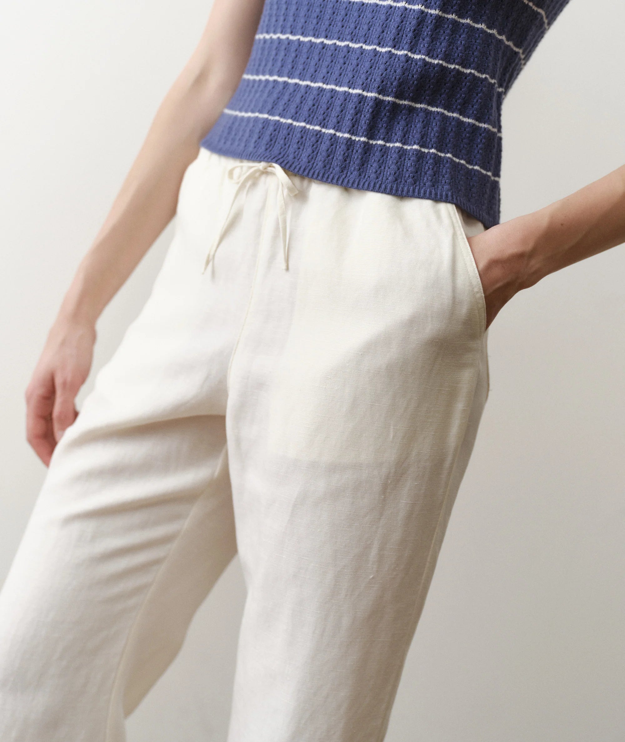 Linen Drawstring Pant