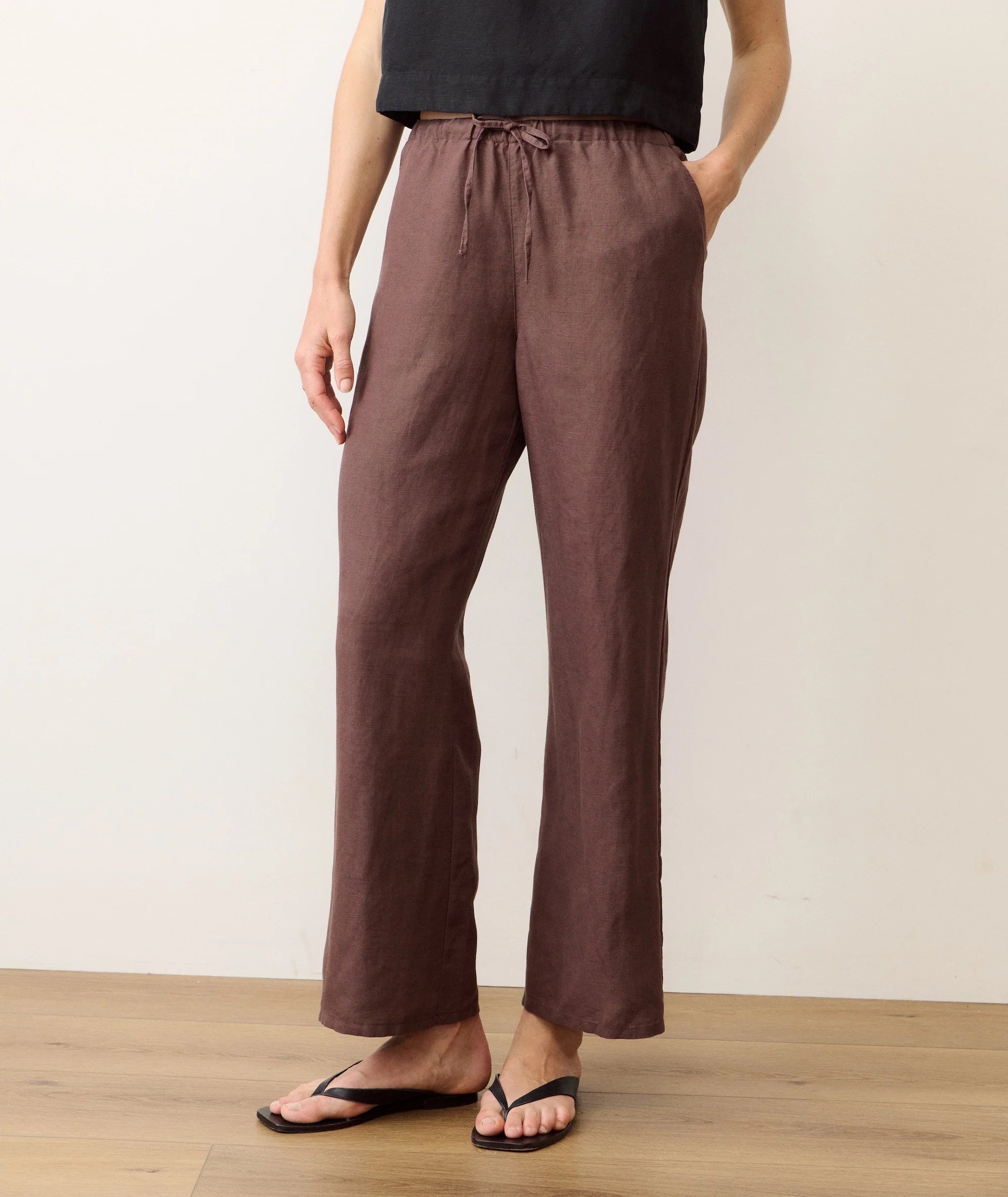 Linen Drawstring Pant
