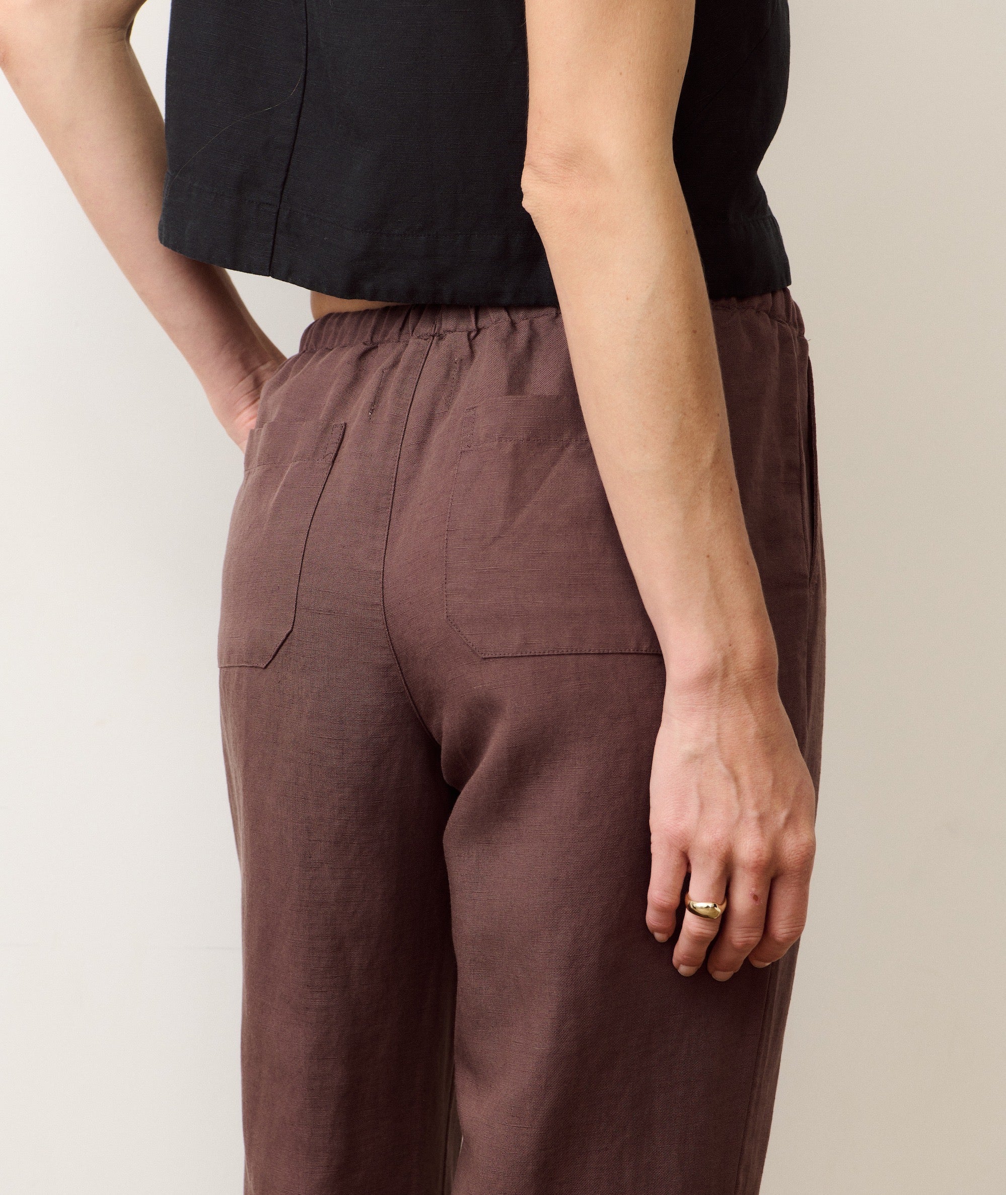 Linen Drawstring Pant