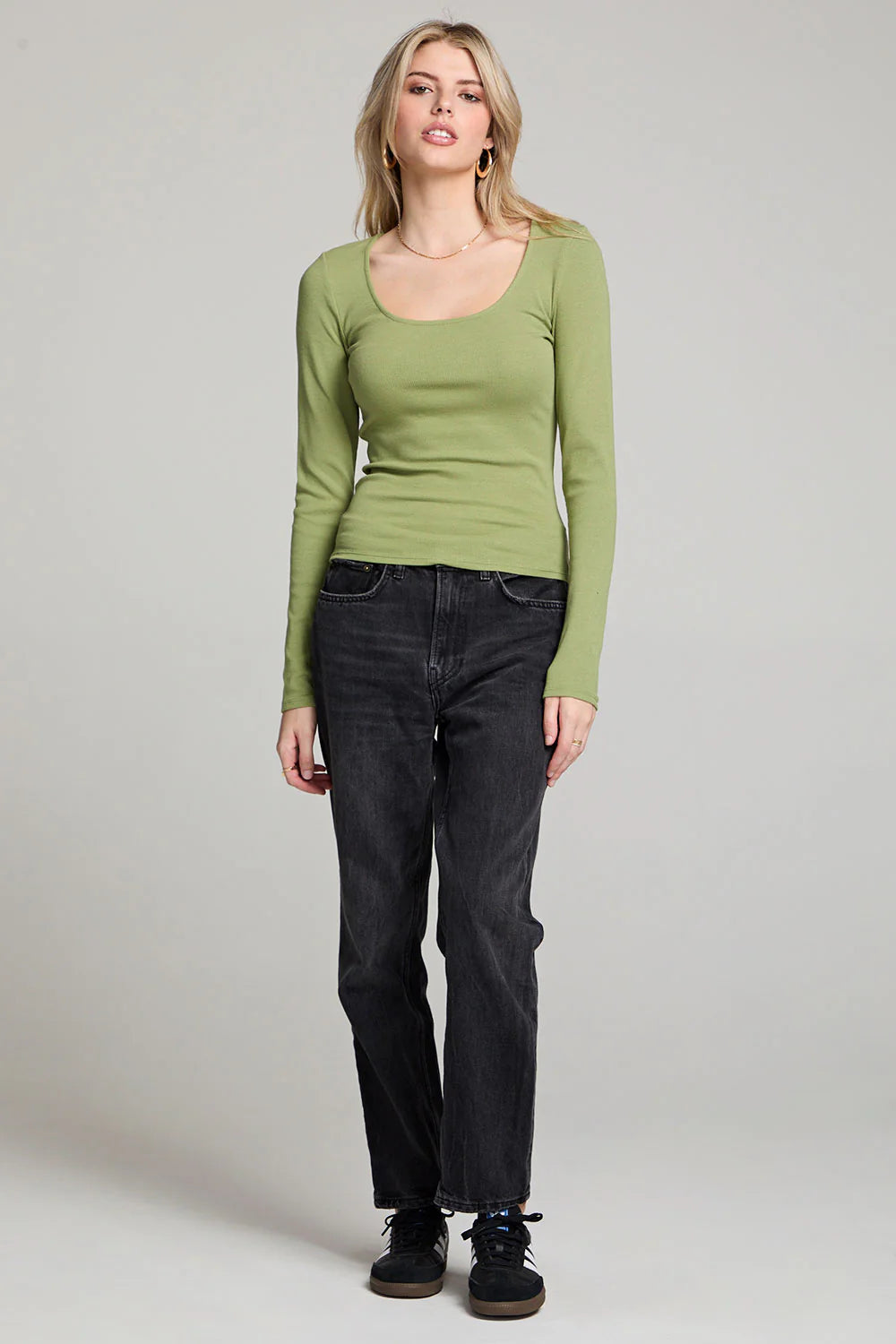 Scoop Long Sleeve Slim Tee