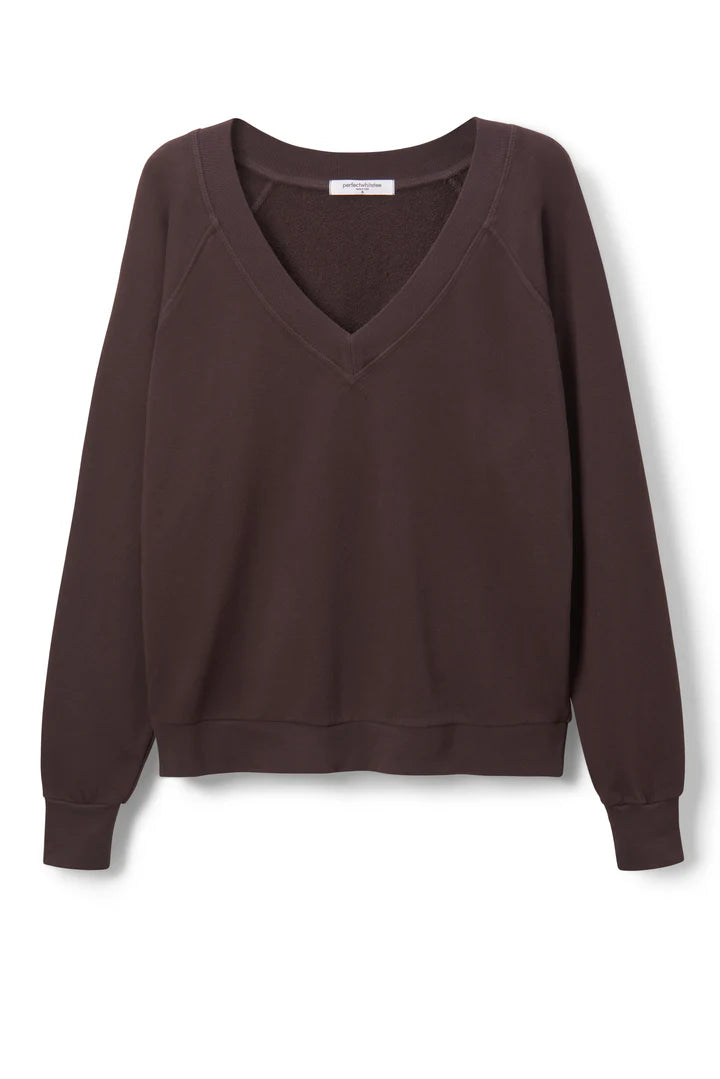 Sinead Relaxed French Terry V-Neck Sweatshirt