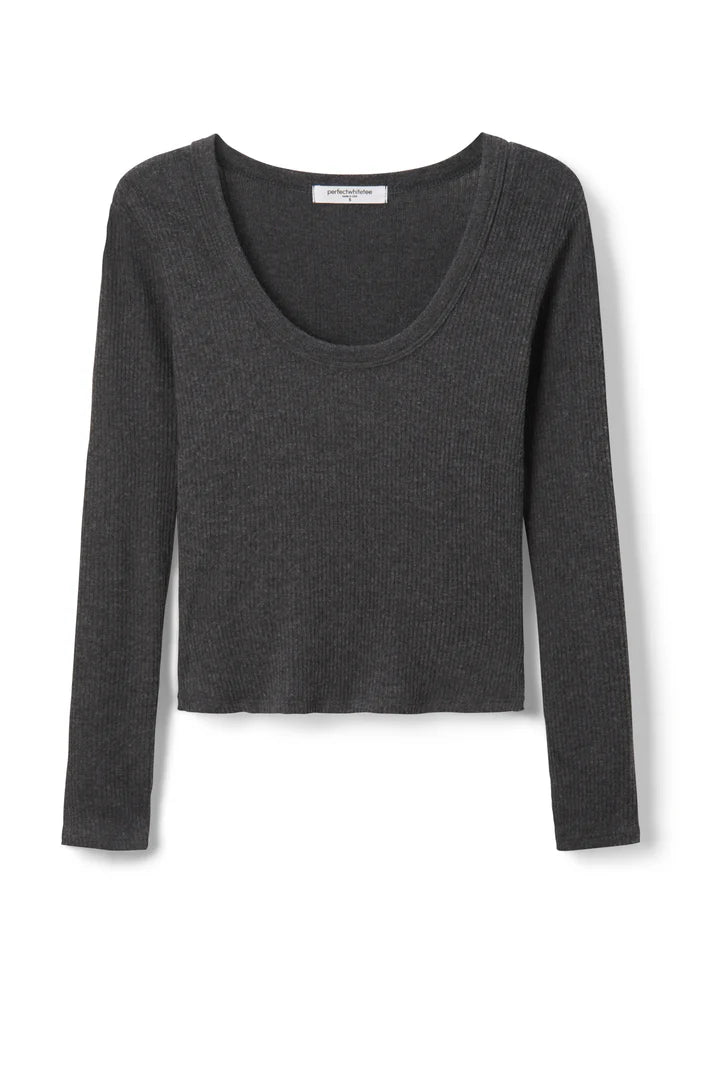 Josie Sweater Rib Long Sleeve U-Neck
