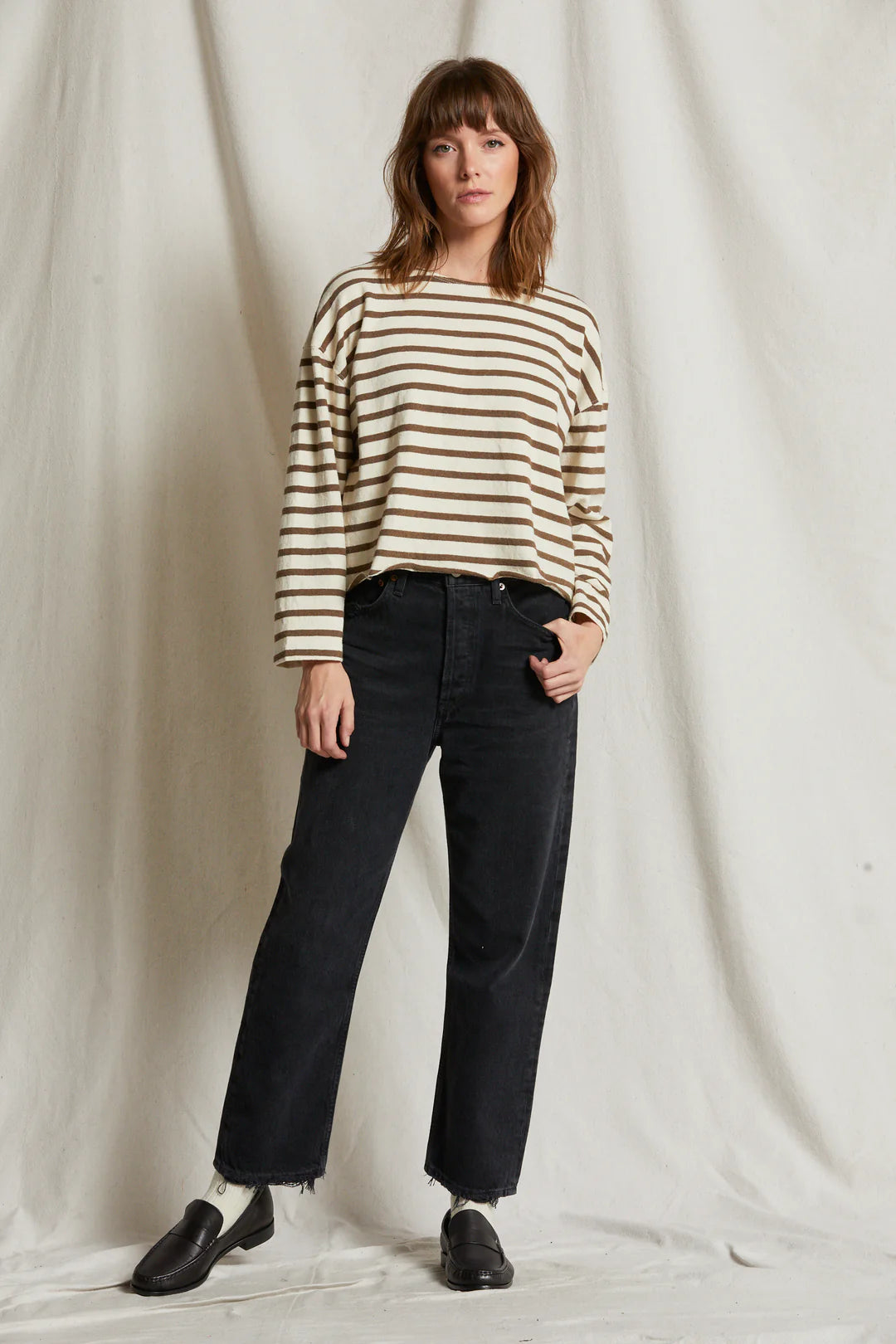 Taylor Striped Long Sleeve Top