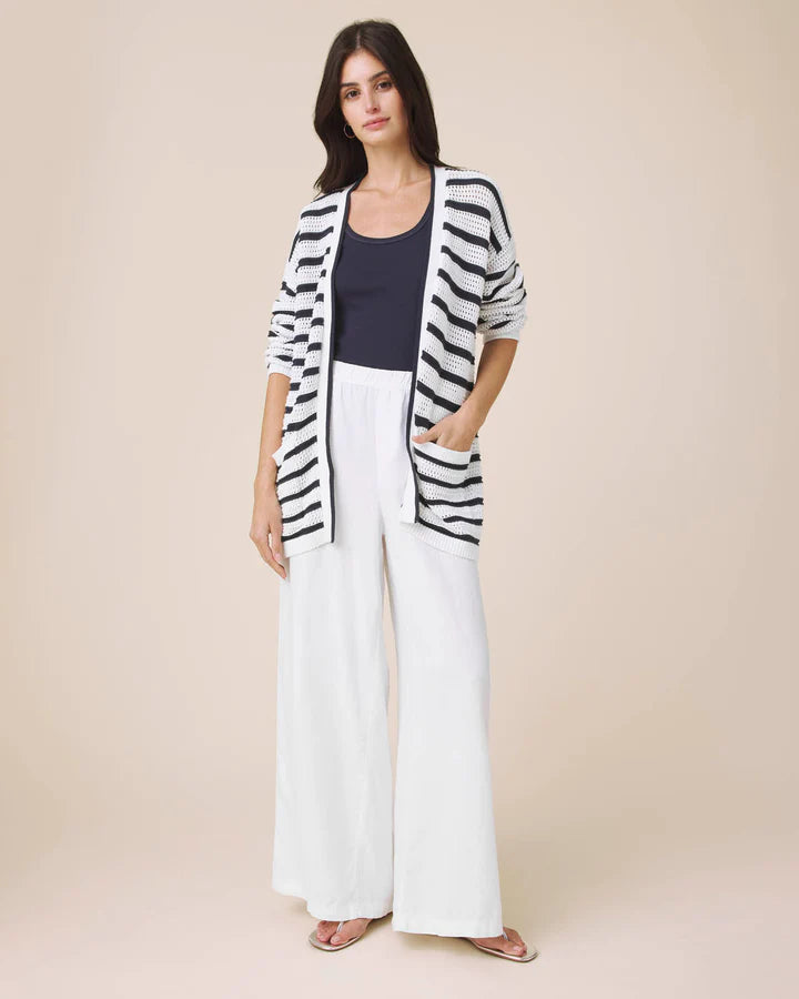Beckham Stripe Open Cardigan