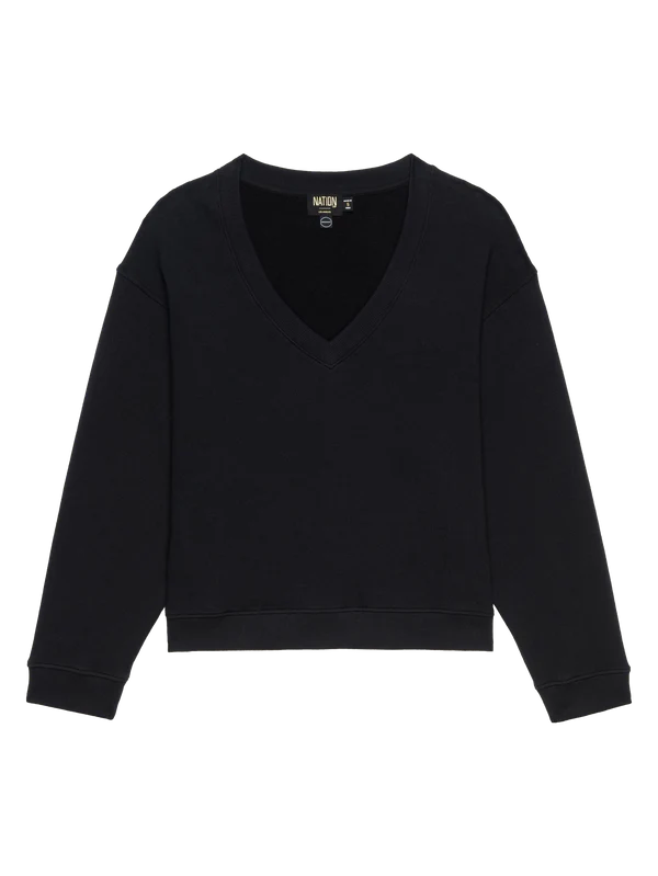 Wyatt Oversized V-Neck Sweatshirt