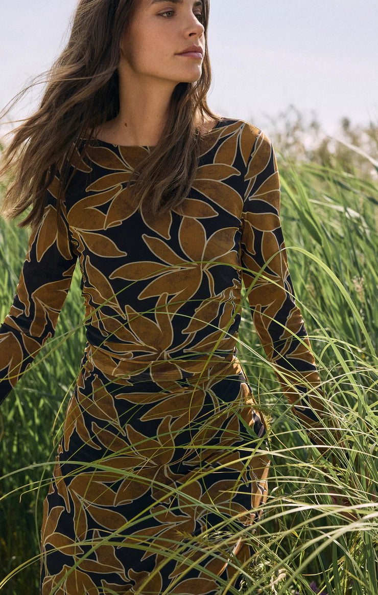 Spellbound Mesh Floral Maxi Dress