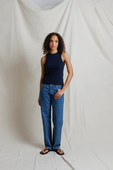 Daphne Heavy Rib High-Neck Tank