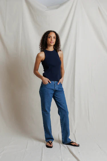 Daphne Heavy Rib High-Neck Tank