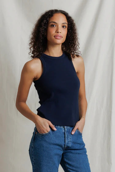 Daphne Heavy Rib High-Neck Tank