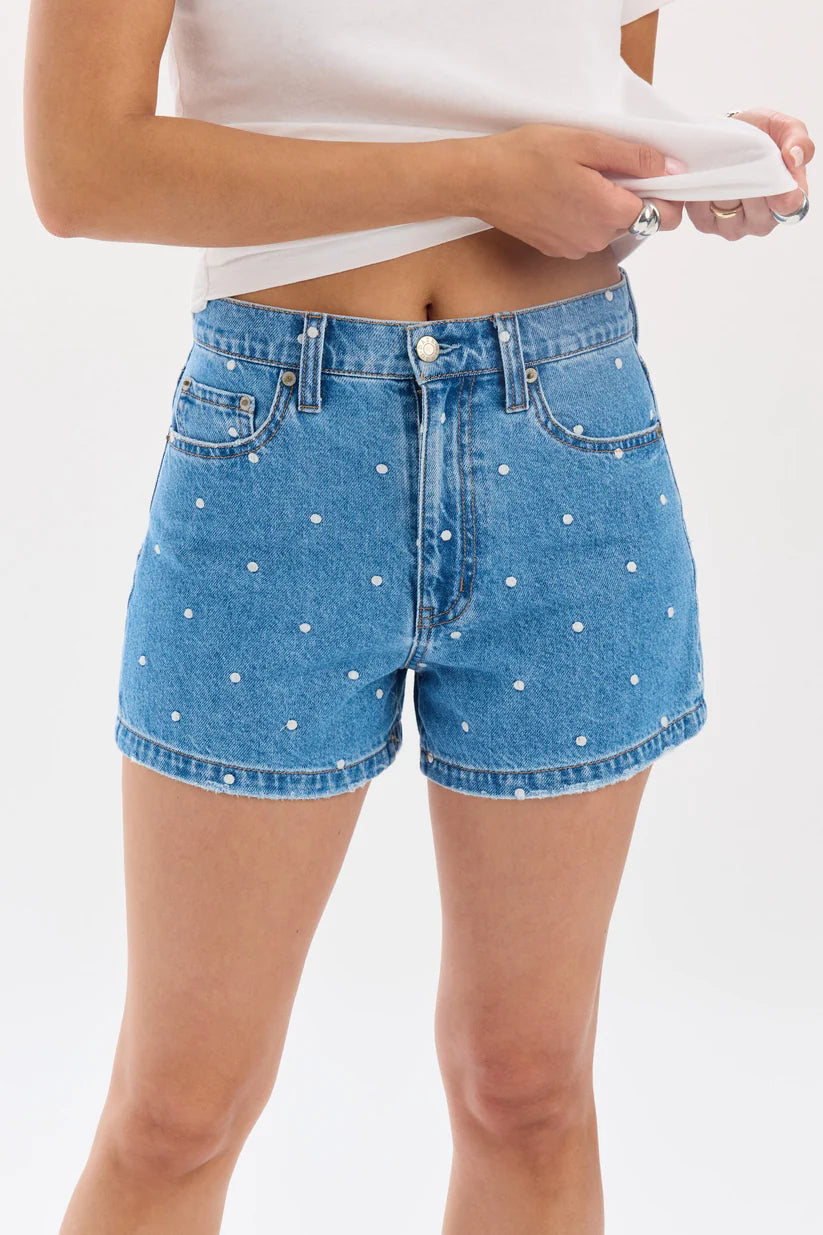 The Knockout Polka Dot High Rise Short