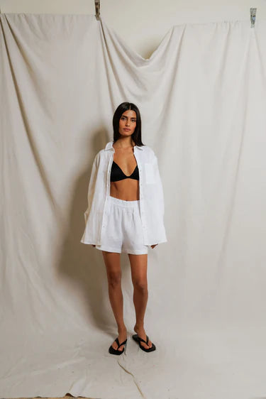 Lorelai Linen Oversized Button-Down Shirt