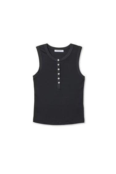 Loretta Luxe Rib Henley Tank