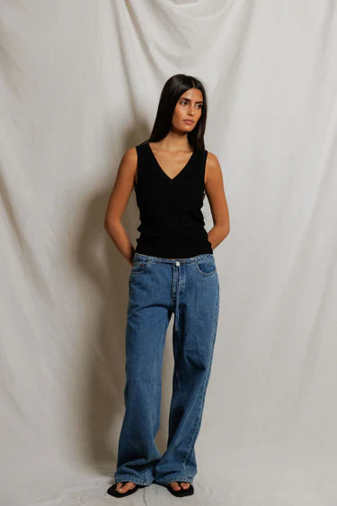 Mallory Luxe Rib V-Neck Tank