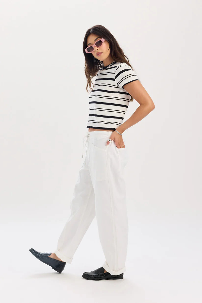 Villa Drawstring Barrel Leg Pant