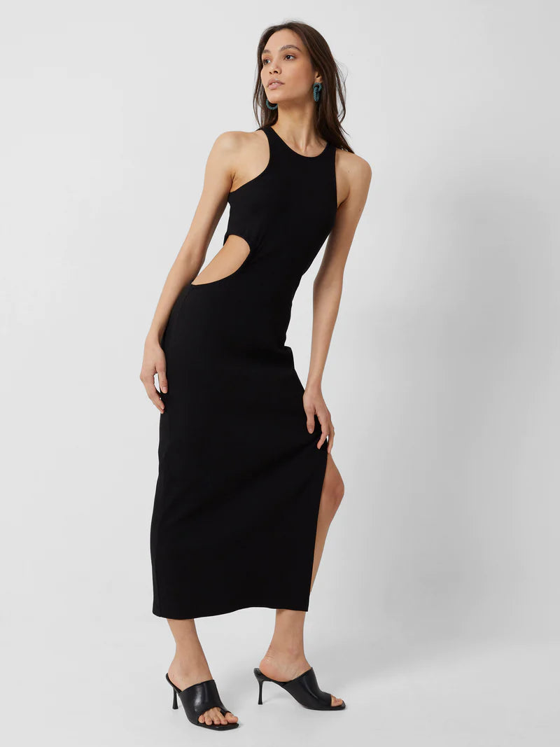 Rasha Ribbed Cut Out Dress