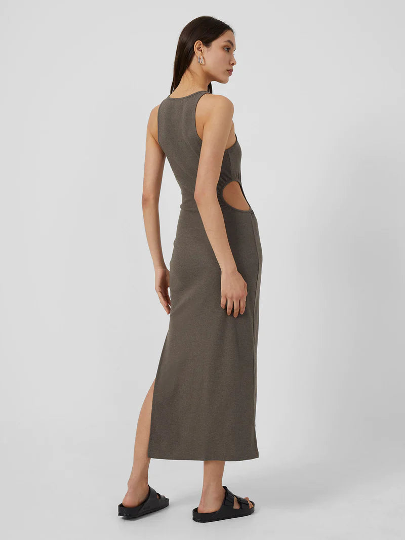 Rasha Ribbed Cut Out Dress