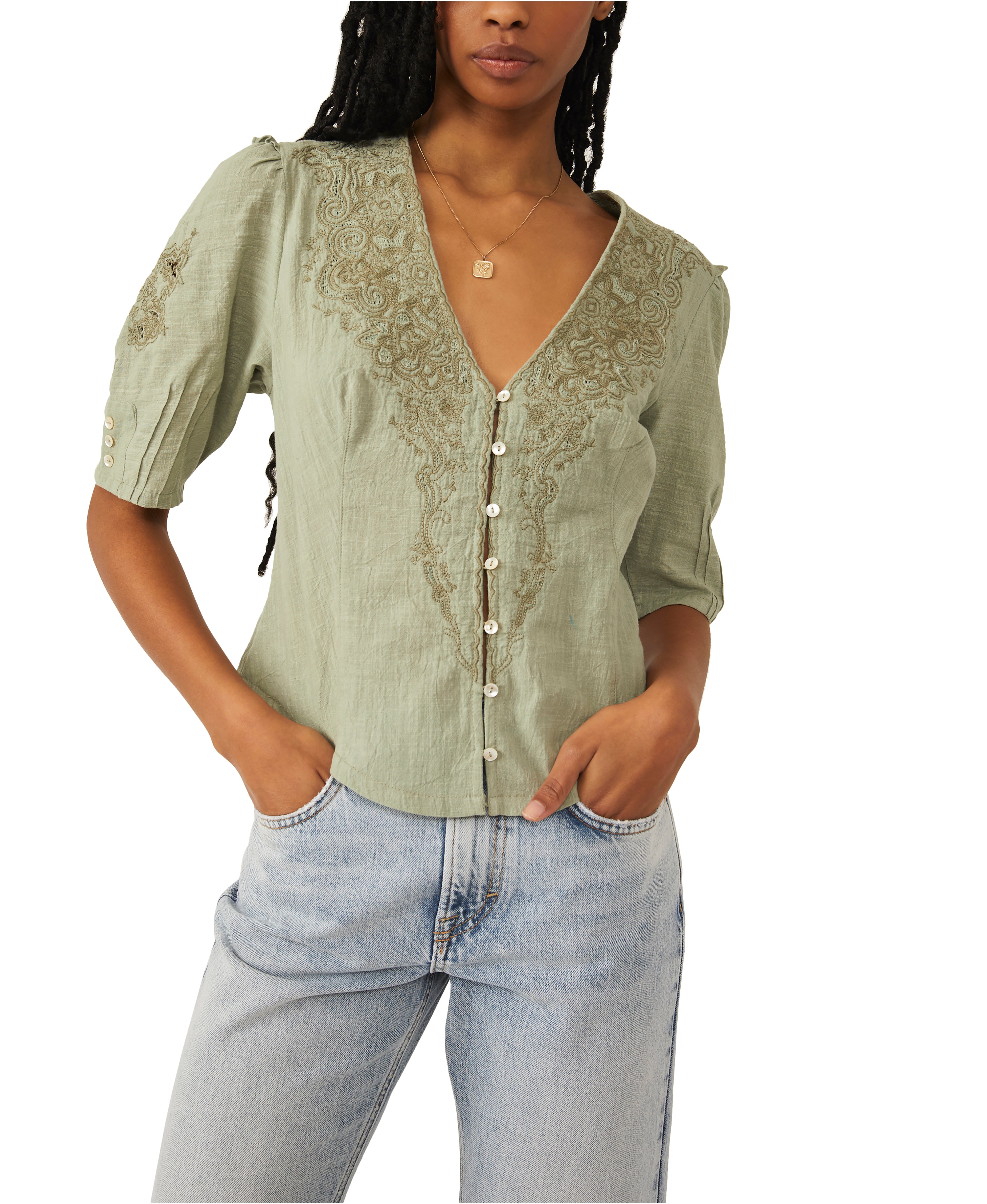 Laurie Embroidered Blouse
