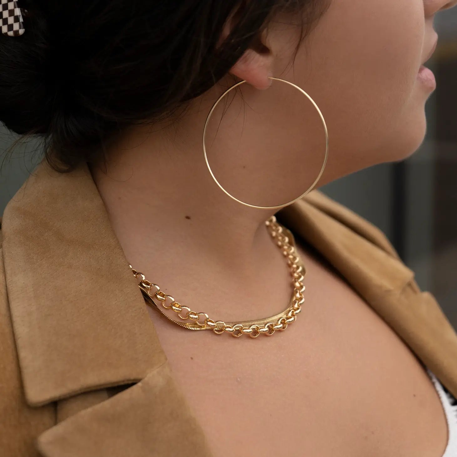 Gold Seamless Hoops